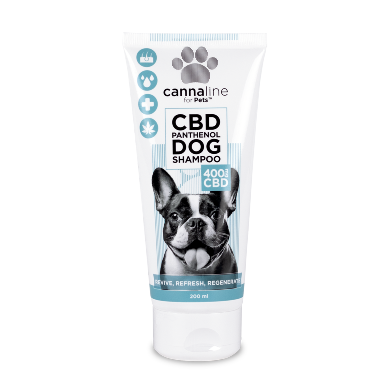 Šampūns suņiem ar pantenolu un CBD, (400 mg CBD) 200 ml, Cannaline
